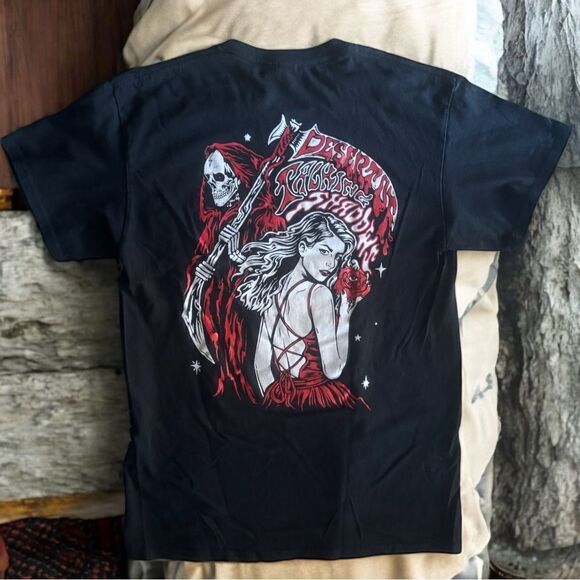 Men’s Graphic T-Shirt l Black, Short Sleeve l Desert of Talking Shadows l M EUC - Picture 1 of 11